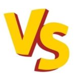 Bold "VS" in yellow and red comparing copper and PEX piping for plumbing by Lodder Brothers Limited.